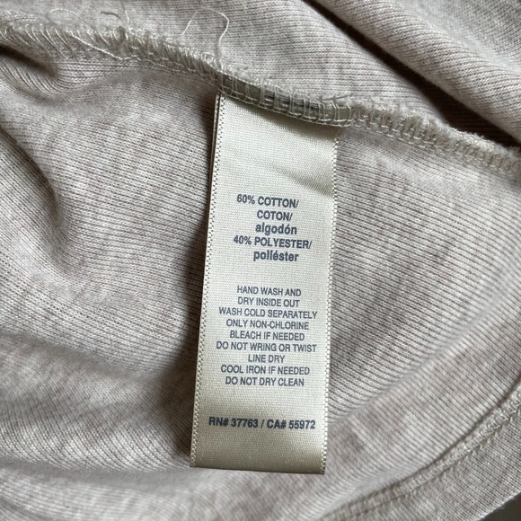 Rafaella Beige 3/4 Sleeve Zip Neck Top - Picture 6 of 6